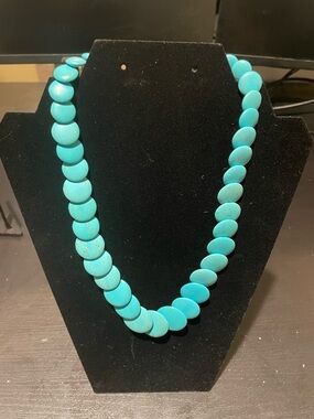Turquoise Howlite Disc Necklace - Women Jewelry